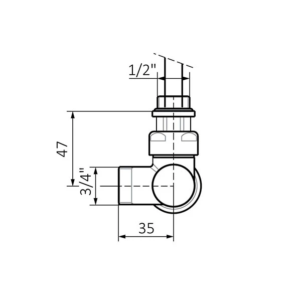 Kit Raccord Satiné V2MD - O8 Vanne + Tête : Départ/Retour Du Mur 5 Kit Raccord Satiné V2MD - O8 Vanne + Tête : Départ/Retour Du Mur – Image 3