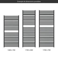 Sèche-serviette électrique Noir - Raccordement à Droite - Lima/E8N 7 Sèche-serviette électrique Noir - Raccordement à Droite - Lima/E8N -Sèche-Serviettes gamme grand seche serviettes lima noir
