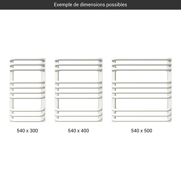 Petit Sèche-serviette Mixte Blanc - Raccordement Aux Extrémités - Alex/V2B 4 Petit Sèche-serviette Mixte Blanc - Raccordement Aux Extrémités - Alex/V2B – Image 2