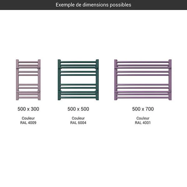 Petit Sèche-serviette Mixte - Couleur Au Choix - Raccordement Aux Extrémités - Lima/V2 4 Petit Sèche-serviette Mixte - Couleur Au Choix - Raccordement Aux Extrémités - Lima/V2 – Image 2