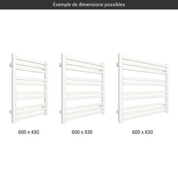 Petit Sèche-serviette Blanc Chauffage Central - Raccordement Au Centre - Marlin/ZXB 4 Petit Sèche-serviette Blanc Chauffage Central - Raccordement Au Centre - Marlin/ZXB – Image 2