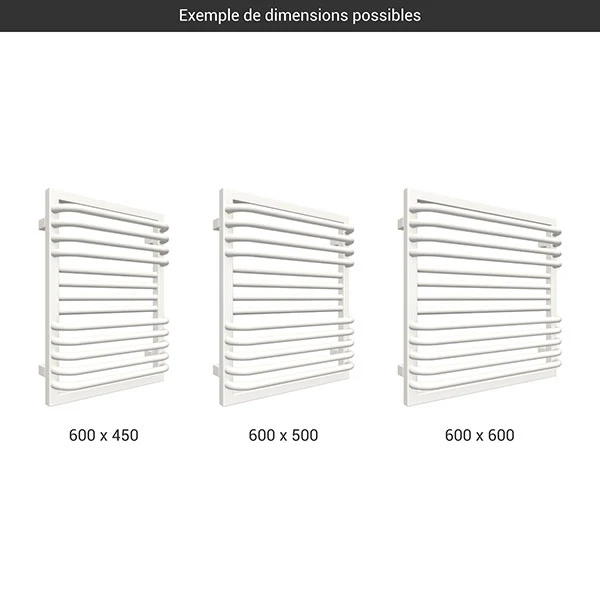 Petit Sèche-serviette Blanc Chauffage Central - Raccordement Au Centre - Poc/ZXB 4 Petit Sèche-serviette Blanc Chauffage Central - Raccordement Au Centre - Poc/ZXB – Image 2