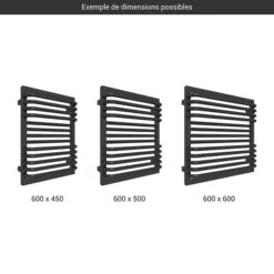 Petit Sèche-serviette Noir Chauffage Central - Raccordement Au Centre - Poc/ZXN -Sèche-Serviettes gamme petit seche serviettes poc noir 1