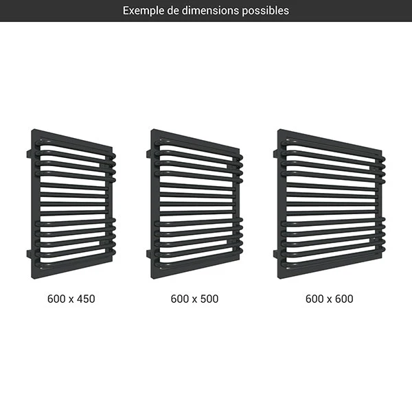 Petit Sèche-serviette Mixte Noir - Raccordement Aux Extrémités - Poc/V2N 4 Petit Sèche-serviette Mixte Noir - Raccordement Aux Extrémités - Poc/V2N – Image 2