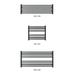 Sèche-serviette Horizontal Noir - Chauffage Central - Raccordement Aux Extrémités - Lima/SXN 7 Sèche-serviette Horizontal Noir - Chauffage Central - Raccordement Aux Extrémités - Lima/SXN -Sèche-Serviettes gamme seche serviette horizontal lima noir