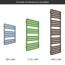 Sèche-serviette électrique Couleur Au Choix - Raccordement à Droite - Warp T/E8 -Sèche-Serviettes gamme seche serviette warp t couleur