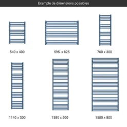 Sèche-serviette Mixte - Bleu Distant - Raccordement Au Centre Et à Droite - Alex 7 Sèche-serviette Mixte - Bleu Distant - Raccordement Au Centre Et à Droite - Alex -Sèche-Serviettes gamme seche serviettes alex bleu distant ral 5023 1