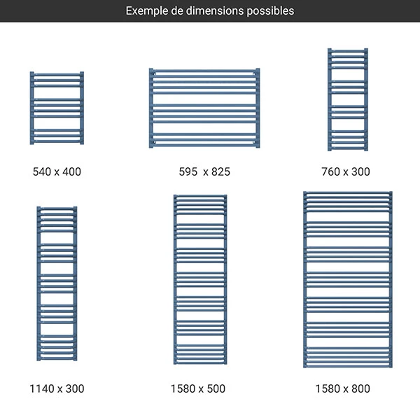 Sèche-serviette Chauffage Central - Bleu Distant - Raccordement Au Centre - Alex 5 Sèche-serviette Chauffage Central - Bleu Distant - Raccordement Au Centre - Alex – Image 3