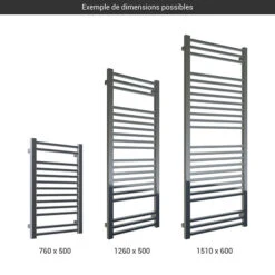 Sèche-serviette Chromé - Chauffage Central - Raccordement Au Centre - Bone/CHZX -Sèche-Serviettes gamme seche serviettes bone chrome 2