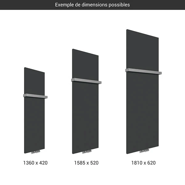 Sèche-serviette Panneau En Métal - Mixte - Noir Mat - Case/Z8N 4 Sèche-serviette Panneau En Métal - Mixte - Noir Mat - Case/Z8N – Image 2