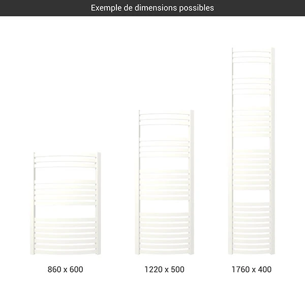 Sèche-serviette Mixte Blanc - Raccordement Au Centre Et à Droite - Dexter/Z8B 4 Sèche-serviette Mixte Blanc - Raccordement Au Centre Et à Droite - Dexter/Z8B – Image 2