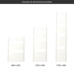 Sèche-serviette électrique Blanc - Raccordement à Droite - Dexter/E8B 7 Sèche-serviette électrique Blanc - Raccordement à Droite - Dexter/E8B -Sèche-Serviettes gamme seche serviettes dexter blanc 2