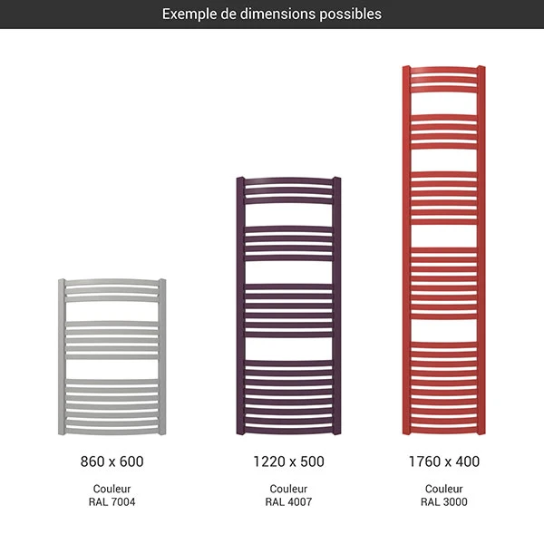 Sèche-serviette Mixte - Couleur Au Choix - Raccordement Au Centre Et à Droite - Dexter/Z8 4 Sèche-serviette Mixte - Couleur Au Choix - Raccordement Au Centre Et à Droite - Dexter/Z8 – Image 2