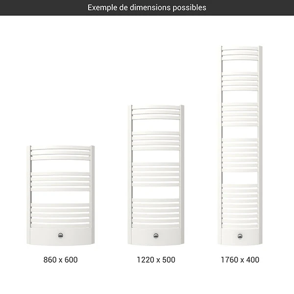 Sèche-serviette Mixte Blanc - Raccordement Au Centre Et à Droite - Dexter Pro/Z8B 4 Sèche-serviette Mixte Blanc - Raccordement Au Centre Et à Droite - Dexter Pro/Z8B – Image 2