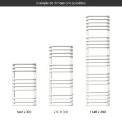Sèche-serviette étroit - Électrique - Blanc - Raccordement à Gauche - Alex/E1 -Sèche-Serviettes gamme seche serviettes etroit alex blanc 1