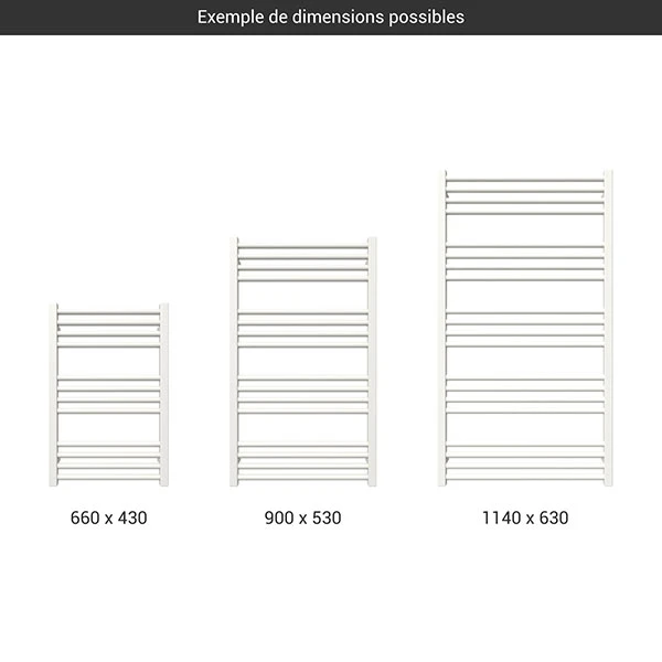 Sèche-serviette Mixte Blanc - Raccordement Au Centre Et à Droite - Fiona/P/Z8B 4 Sèche-serviette Mixte Blanc - Raccordement Au Centre Et à Droite - Fiona/P/Z8B – Image 2