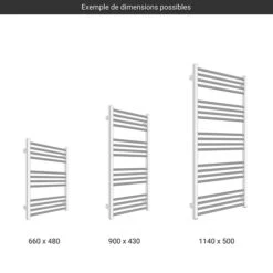 Sèche-serviette Mixte - Chromé - Raccordement Au Centre Et à Droite - Fiona/Z8 -Sèche-Serviettes gamme seche serviettes fiona chrome 1