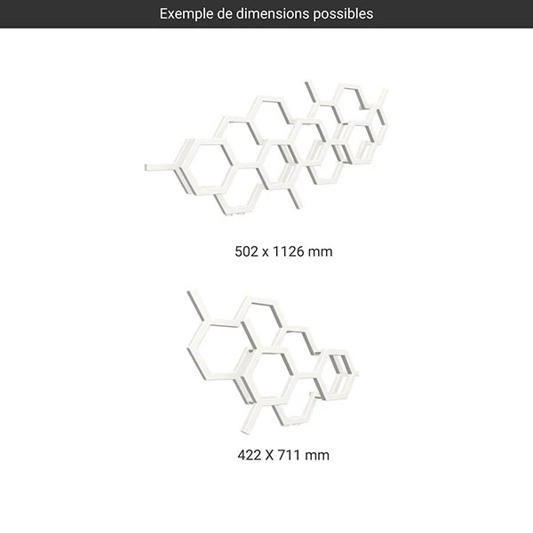 Sèche-serviette Horizontal Design - Blanc - Raccordement Au Centre - HEX/ZX 4 Sèche-serviette Horizontal Design - Blanc - Raccordement Au Centre - HEX/ZX – Image 2