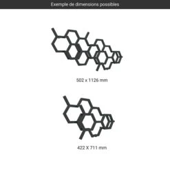 Sèche-serviette Horizontal Design - Noir -Raccordement Au Centre - Hex/ZX -Sèche-Serviettes gamme seche serviettes hex horizontale noir