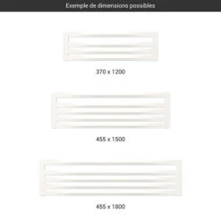 Sèche-serviette Horizontal Blanc - Chauffage Central - Raccordement Aux Extrémités - Aéro HG/SXB -Sèche-Serviettes gamme seche serviettes horizontal aero g blanc