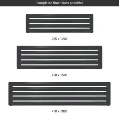 Sèche-serviette Horizontal Noir - Chauffage Central - Raccordement Aux Extrémités - Aéro/SXN -Sèche-Serviettes gamme seche serviettes horizontal aero noir