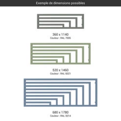 Sèche-serviette Horizontal - Chauffage Central - Couleur Au Choix - Raccordement Aux Extrémités - Angus/SX -Sèche-Serviettes gamme seche serviettes horizontal angus couleur 1