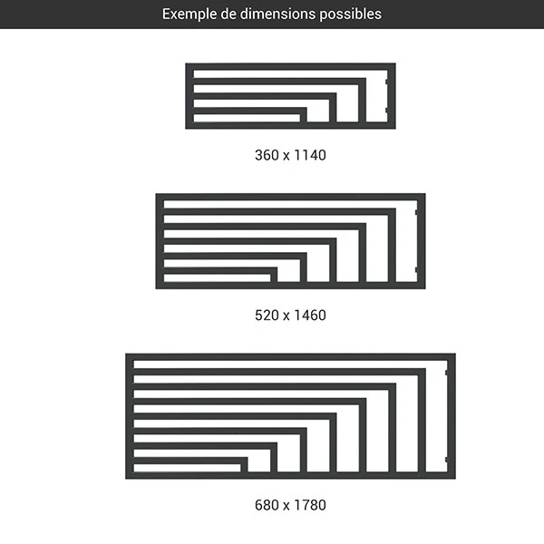 Sèche-serviette Horizontal Mixte Noir - Raccordement à Gauche - Angus/Y2N 4 Sèche-serviette Horizontal Mixte Noir - Raccordement à Gauche - Angus/Y2N – Image 2