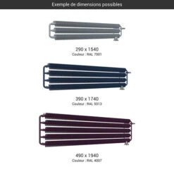 Sèche-serviette Horizontal - Chauffage Central - Couleur Au Choix - Raccordement à Gauche - Ribbon HWS/YL -Sèche-Serviettes gamme seche serviettes horizontal ribbon hws couleur