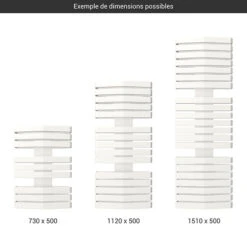 Sèche-serviette Chauffage Central - Blanc - Raccordement Au Centre - Irond/ZXB/500 7 Sèche-serviette Chauffage Central - Blanc - Raccordement Au Centre - Irond/ZXB/500 -Sèche-Serviettes gamme seche serviettes iron d 500 blanc 1
