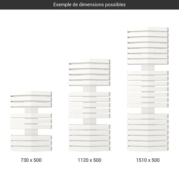 Sèche-serviette Chauffage Central - Blanc - Raccordement Au Centre - Irond/ZXB/500 4 Sèche-serviette Chauffage Central - Blanc - Raccordement Au Centre - Irond/ZXB/500 – Image 2