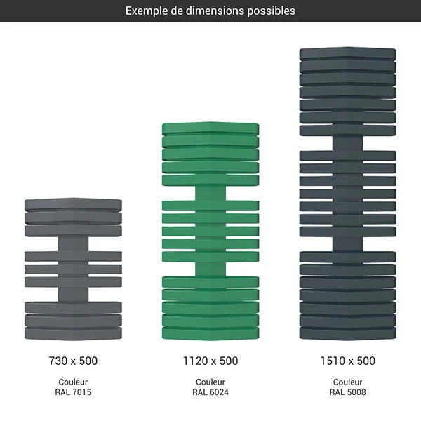 Sèche-serviette Chauffage Central - Couleur Au Choix - Raccordement Au Centre - Irond/ZX/500 4 Sèche-serviette Chauffage Central - Couleur Au Choix - Raccordement Au Centre - Irond/ZX/500 – Image 2