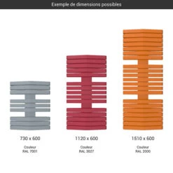 Sèche-serviette électrique - Couleur Au Choix - Raccordement à Droite - Iron D/E8/600 -Sèche-Serviettes gamme seche serviettes iron d 600 couleur