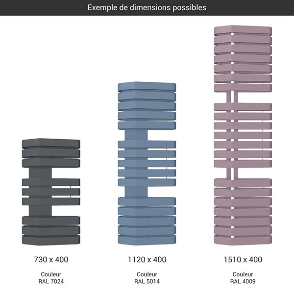 Sèche-serviette Chauffage Central - Couleur Au Choix - Raccordement à Une Extrémité - Iron S/GD/400 4 Sèche-serviette Chauffage Central - Couleur Au Choix - Raccordement à Une Extrémité - Iron S/GD/400 – Image 2