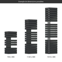 Sèche-serviette Chauffage Central - Noir Mat - Raccordement à Une Extrémité - Iron S/GDN/400 7 Sèche-serviette Chauffage Central - Noir Mat - Raccordement à Une Extrémité - Iron S/GDN/400 -Sèche-Serviettes gamme seche serviettes iron s 400 noir 1