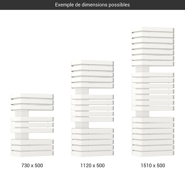 Sèche-serviette électrique Blanc - Raccordement à Droite - Iron S/E8B/500 4 Sèche-serviette électrique Blanc - Raccordement à Droite - Iron S/E8B/500 – Image 2