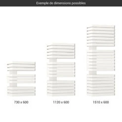 Sèche-serviette Chauffage Central - Blanc - Raccordement à Une Extrémité - Iron S/GDB/600 -Sèche-Serviettes gamme seche serviettes iron s 600 blanc 1