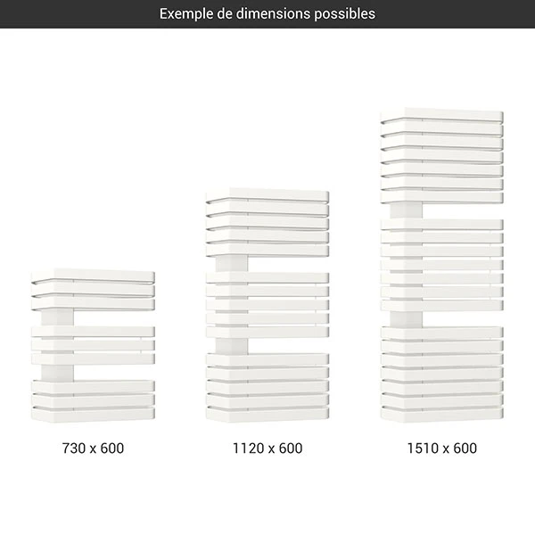 Sèche-serviette électrique Blanc - Raccordement à Droite - Iron S/E8B/600 4 Sèche-serviette électrique Blanc - Raccordement à Droite - Iron S/E8B/600 – Image 2