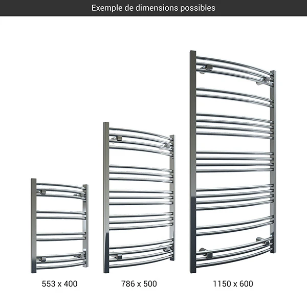 Sèche-serviette Chromé Mixte - Raccordement Aux Extrémités - Jade/V2 4 Sèche-serviette Chromé Mixte - Raccordement Aux Extrémités - Jade/V2 – Image 2
