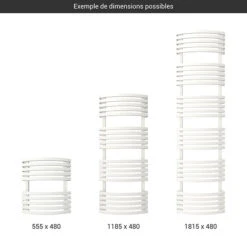Sèche-serviette Chauffage Central - Blanc - Raccordement Aux Extrémités - Kioto/SXB 6 Sèche-serviette Chauffage Central - Blanc - Raccordement Aux Extrémités - Kioto/SXB -Sèche-Serviettes gamme seche serviettes kioto blanc 1