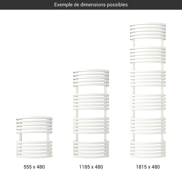 Sèche-serviette Chauffage Central - Blanc - Raccordement Aux Extrémités - Kioto/SXB 4 Sèche-serviette Chauffage Central - Blanc - Raccordement Aux Extrémités - Kioto/SXB – Image 2