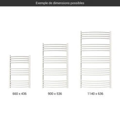 Sèche-serviette Mixte Blanc - Raccordement Au Centre Et à Droite - Lena/P/Z8B -Sèche-Serviettes gamme seche serviettes lena blanc