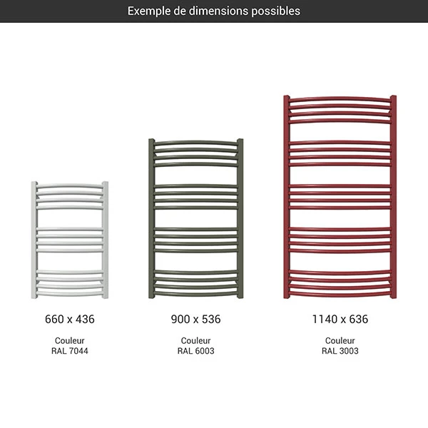 Sèche-serviette Mixte - Couleur Au Choix - Raccordement Au Centre Et à Droite - Lena/P/Z8 4 Sèche-serviette Mixte - Couleur Au Choix - Raccordement Au Centre Et à Droite - Lena/P/Z8 – Image 2