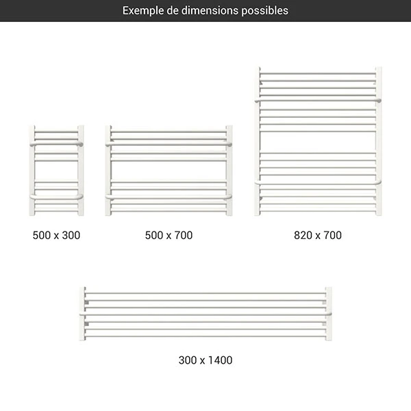 Sèche-serviette Mixte Blanc - Raccordement Au Centre Et à Droite - Lima/P/Z8B 4 Sèche-serviette Mixte Blanc - Raccordement Au Centre Et à Droite - Lima/P/Z8B – Image 2