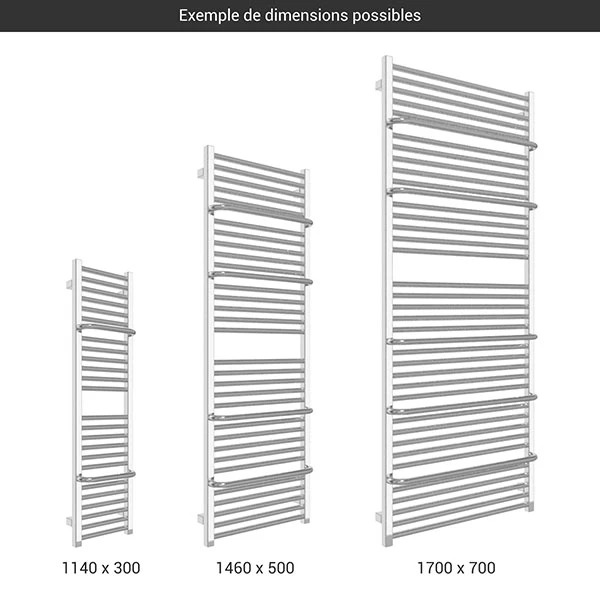 Sèche-serviette Chromé électrique - Raccordement à Droite - Lima/GE8 4 Sèche-serviette Chromé électrique - Raccordement à Droite - Lima/GE8 – Image 2