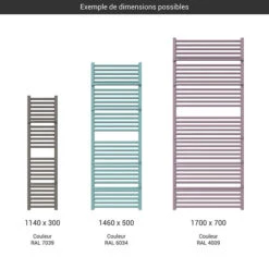 Sèche-serviette électrique - Couleur Au Choix - Raccordement à Droite - Lima/GE8 -Sèche-Serviettes gamme seche serviettes lima haut couleur