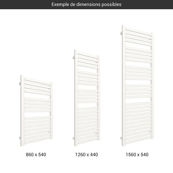 Sèche-serviette Mixte Blanc - Raccordement Au Centre Et à Droite - Mantis/Z8B 4 Sèche-serviette Mixte Blanc - Raccordement Au Centre Et à Droite - Mantis/Z8B – Image 2