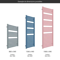 Sèche-serviette Chauffage Central - Couleur Au Choix - Raccordement Au Centre - Mantis/ZX -Sèche-Serviettes gamme seche serviettes mantis couleur 2