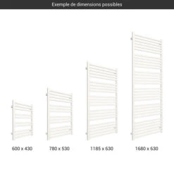 Sèche-serviette Chauffage Central - Blanc - Raccordement Au Centre - Marlin/ZXB -Sèche-Serviettes gamme seche serviettes marlin blanc