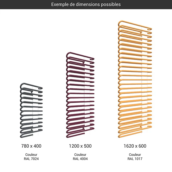 Sèche-serviette Design - Chauffage Central - Couleur Au Choix - Michelle/YL 4 Sèche-serviette Design - Chauffage Central - Couleur Au Choix - Michelle/YL – Image 2