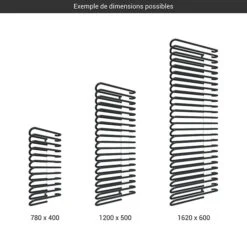 Sèche-serviette Design - Chauffage Central - Noir Mat - Michelle/YLN -Sèche-Serviettes gamme seche serviettes michelle noir